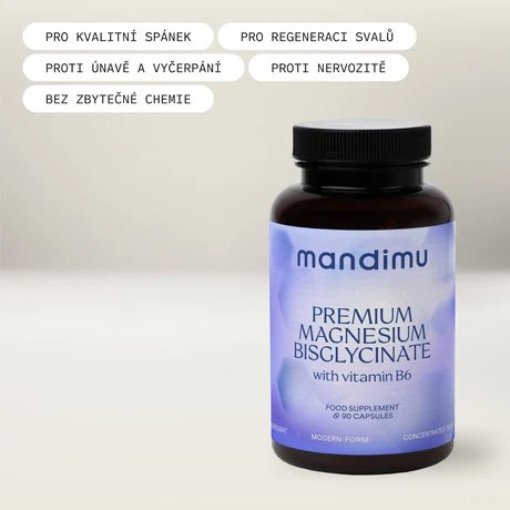 Prémiový hořčík bisglycinát MagChel®️ 1000 mg s vitamínem B6 pro relaxaci (magnesium)