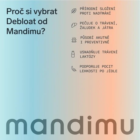 Konec nadýmání s l-glutaminem, bylinkami a trávicími enzymy (Debloat)