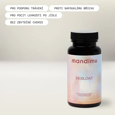 Konec nadýmání s l-glutaminem, bylinkami a trávicími enzymy (Debloat)