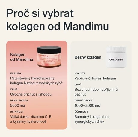 Prémiový kolagen s kys. hyaluronovou a vitamíny C a E (jahodový)
